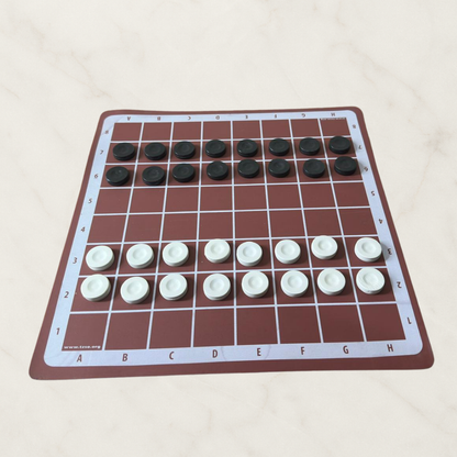 Türk Daması & 10x10 Çapraz Dama (100 International) – Çift Yönlü Profesyonel Oyun Takımı Eğitim ve Yerel Turnuvalar İçin İdeal