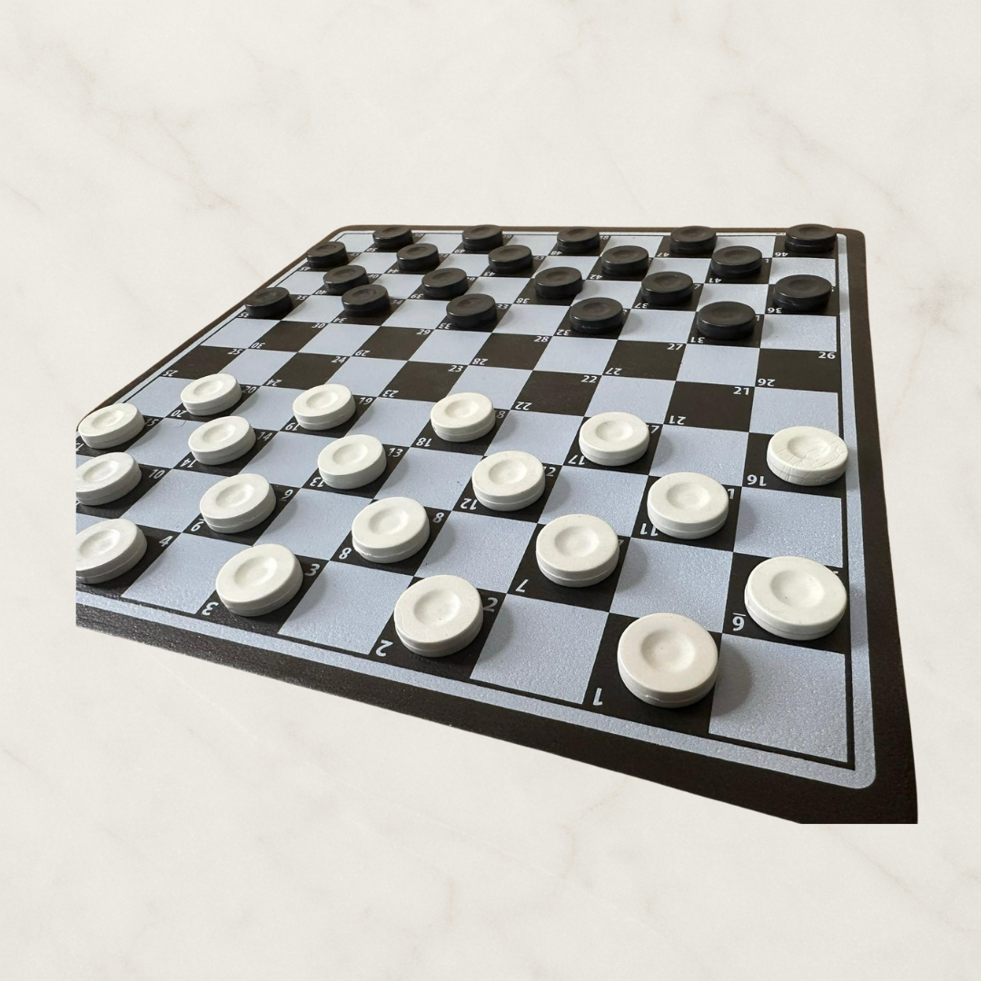 Türk Daması & 10x10 Çapraz Dama (100 International) – Çift Yönlü Profesyonel Oyun Takımı Eğitim ve Yerel Turnuvalar İçin İdeal